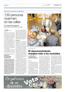 139 personas duermen en las calles