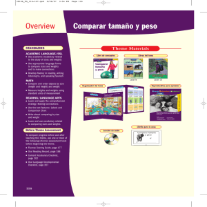 Comparar tamaño y peso - National Geographic Learning