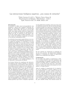 Las interacciones biologicas negativas: ¿Son causas de - UAM-I