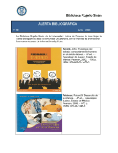Alerta Bibliográfica No. 38 - Junio 2014