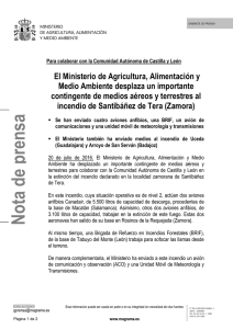 Nota de prensa - Ministerio de Agricultura, Alimentación y Medio