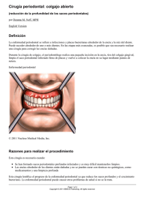Cirugía periodontal: colgajo abierto