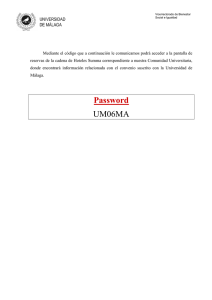Password - Universidad de Málaga