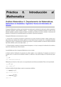 Práctica 0. Introducción al Mathematica