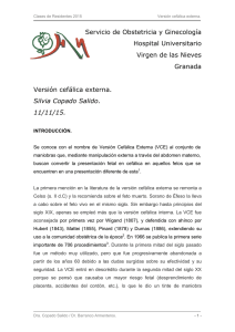 Versión cefálica externa - Hospital Universitario Virgen de las Nieves