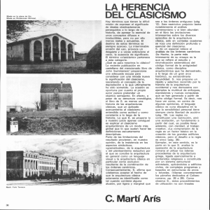 LA HERENCIA DEL CLASICISMO C. Martí Arís