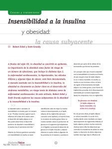Insensibilidad a la insulina y obesidad: la causa subyacente