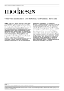 Vives Vidal abandona su sede histórica y se traslada a Barcelona