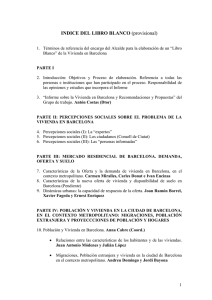 INDICE DEL LIBRO BLANCO (provisional)