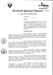 Resolución Gerencial Nº 445-2012-GRSM/GRDS