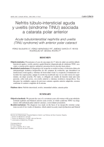 Nefritis túbulo-intersticial aguda y uveítis (síndrome TINU) asociada
