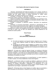 Carta Orgánica Municipal de Ingeniero Huergo PREÁMBULO