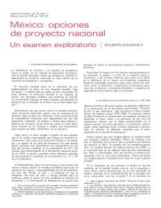México: opciones de proyecto nacional. Un examen exploratorio
