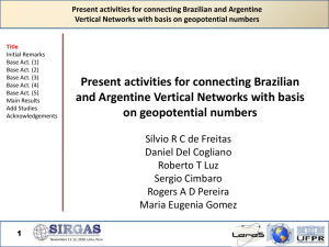 Present activities for connecting Brazilian and Argentine