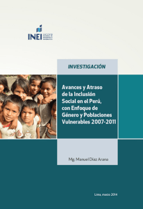 Avances y Atraso de la Inclusión Social en el Perú, con