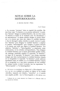 notas sobre la historiografia