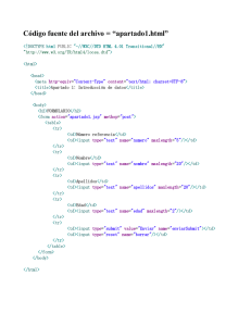 Código fuente del archivo = “apartado1.html”