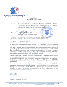 PARA: Consulados Privativos de Marina Mercante, Inspectorías