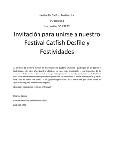 Invitación para unirse a nuestro Festival Catfish Desfile y Festividades