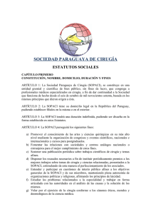 Estatutos de la Sociedad Paraguaya de Cirugía