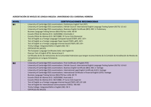 Acreditación de niveles de lengua inglesa