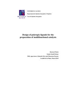 Design of polytopic ligands for the preparation of multifunctional