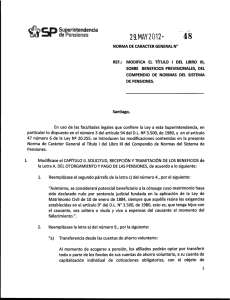 N`RMA DE cARAcrt* er"t*i - Superintendencia de Pensiones