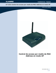 Control de acceso por medio de MAC Address en modo AP