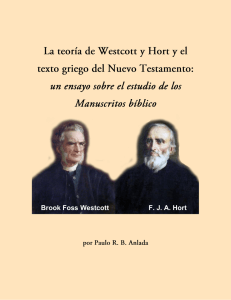 Repaso de la teoría de Westcott y Hort.