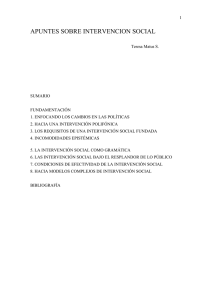 apuntes sobre intervencion social