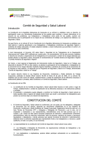 Comité de Seguridad y Salud Laboral en Venezuela