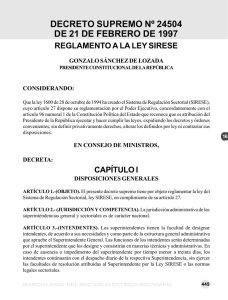 decreto supremo n&ordm; 24504 de 21 de febrero de 1997