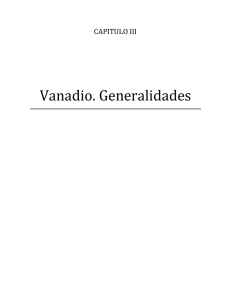 Vanadio. Generalidades