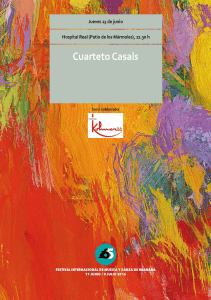 23 June: Cuarteto Casals - Festival Internacional de Música y Danza