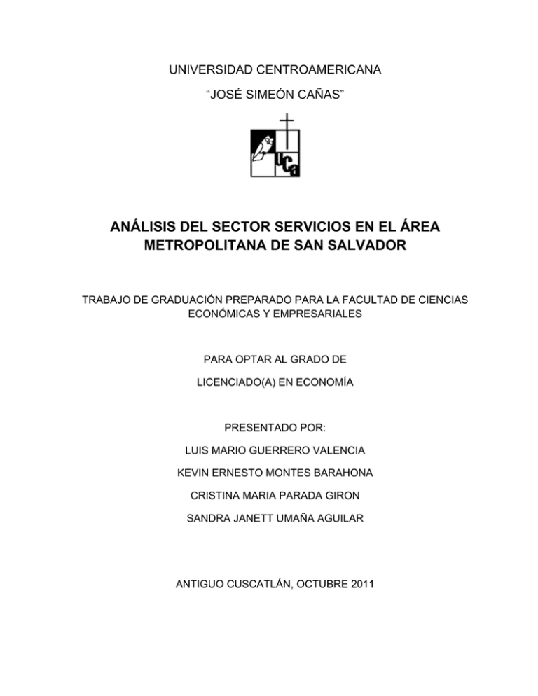 Análisis del sector servicios en el Área Metropolitana de San Salvador