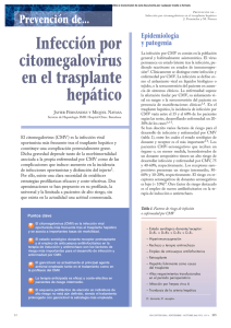Infección por citomegalovirus en el trasplante hepático