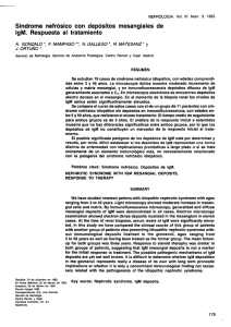 síndrome nefrósico con depósitos mesangiales de igm. respuestas