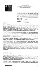 Resolución Exenta N° 713, 27-11-2014, de la Dirección Nacional