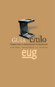 Guia de Estilo - Editorial Universitaria - UGR