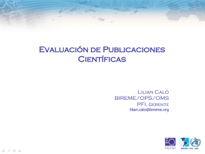 Evaluación de Publicaciones Científicas - BVS