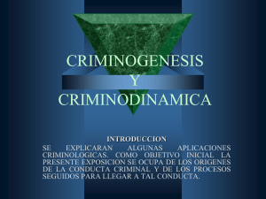 Criminogénesis - Procuraduría General de Justicia del Estado de
