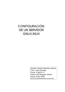 Configuración de un servidor GNU/Linux
