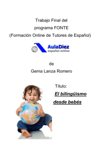 El bilingüismo desde bebés