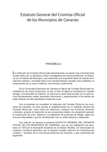 Estatuto General del Cronista Oficial de los Muncipios de Canarias