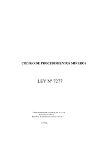 Código de Procedimientos Mineros