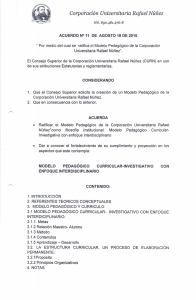 Modelo Pedagógico - Corporación Universitaria Rafael Nuñez