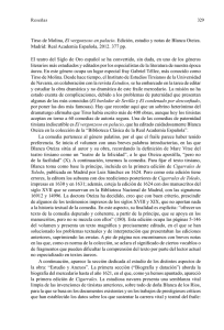 Tirso de Molina, El vergonzoso en palacio. Edición, estudio y notas