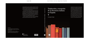 Traducción y recepción de la literatura italiana en España