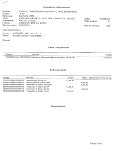 Comprobante del documento