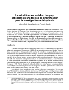 estratificación social en el Uruguay